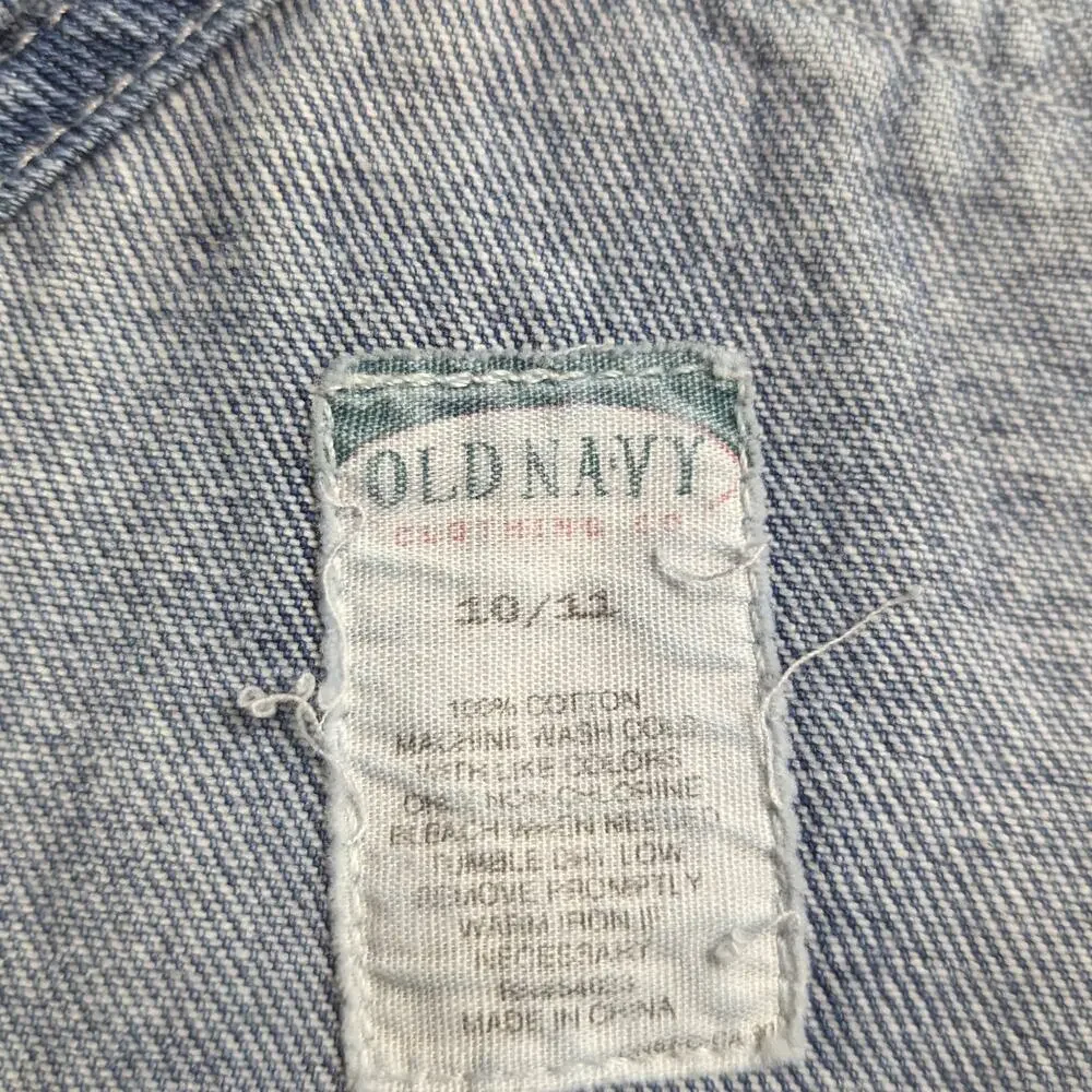 Old Navy Overalls Children's Size 10-11 Medium Wash Denim